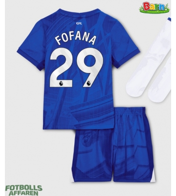 Chelsea Wesley Fofana #29 Hemmaställ Barn 2025-26 Kortärmad (+ Korta byxor)